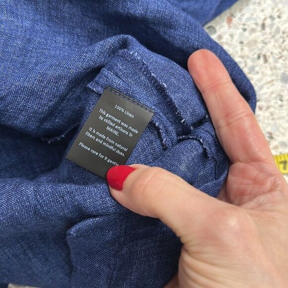 Studio 412 Mia ruffle top blouse dark denim small s resort - Picture 6 of 6